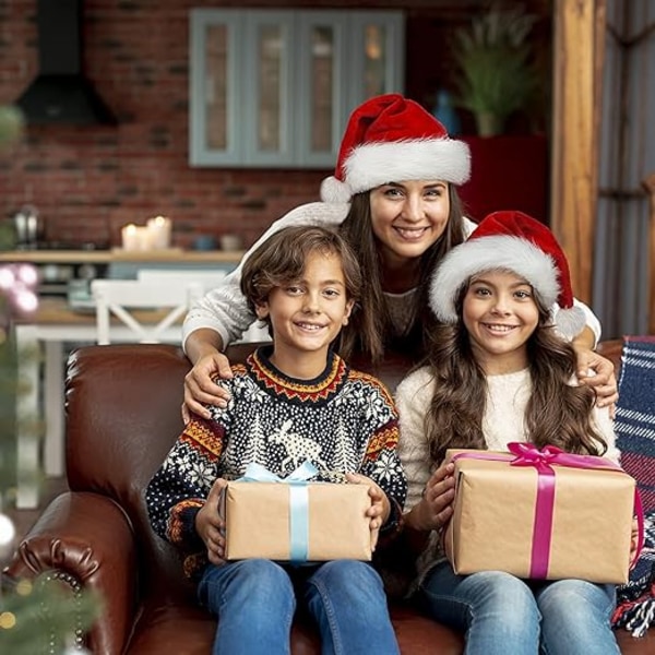 Jultomteluva för barn, tomteluva i sammet, bekväm och tjock