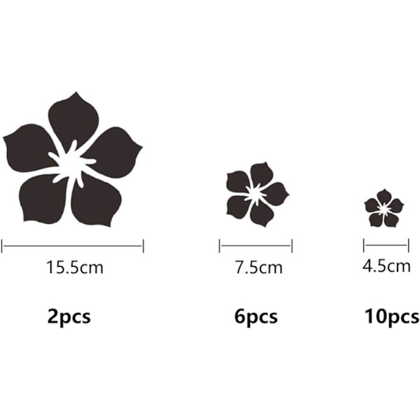 18 st Akryl Spegelväggdekaler för Hem Vardagsrum Sovrum Dekoration 3D Blomma DIY Väggdekoration Silver