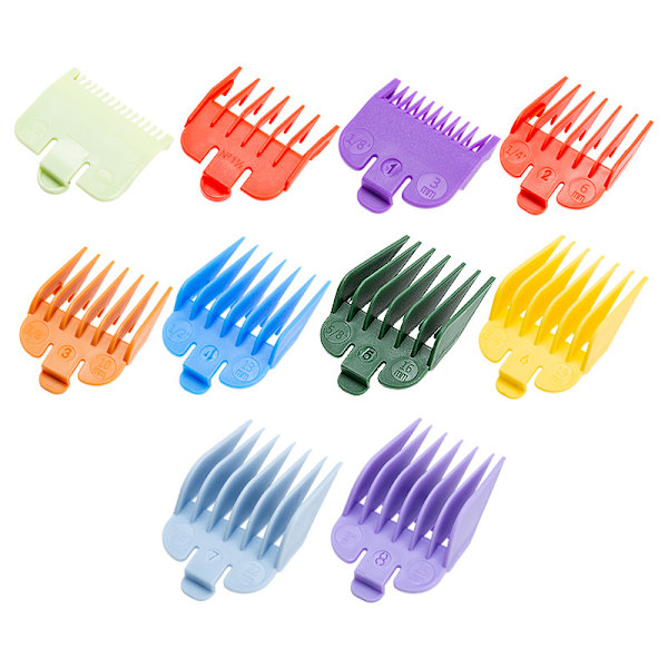 10 Guide Comb Set, hårklipparguidekammar, 10 guidekammar för r
