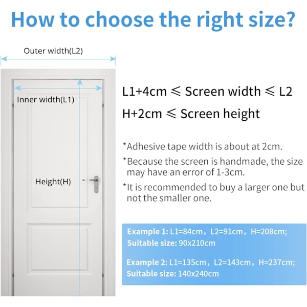 Hvid Magnetisk Myggenet Dør Vindue 90x210cm Automatisk Lukning Ultra Finmasket Magnetisk Myggenet Gardin til Anti-Flue Dør Installation Uden