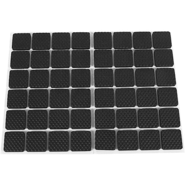 14,8x9,6cm, Sorte 48 stk. Anti-Slip Glide Gummifødder Selvklæbende Gulvbeskytter Pads Skridsikre Møbler