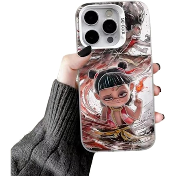 Kompatibel med iPhone 16 Pro Max Skal, Söt Cartoon Populär Anime Mönster Design Telefon Skyddande Fodral för iPhone 13/14