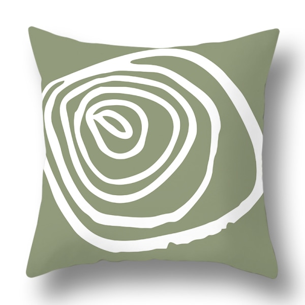 2 green printed pillowcases 45*45cm B