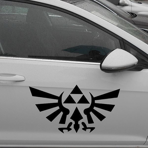 2 kpl Triforce-siipitarraa 6,1\" x 3,7\" (musta ja valkoinen)