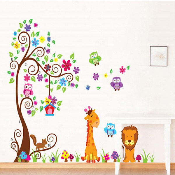 Jungle Dyr Wall Sticker Løve Giraf Wall Sticker Børns