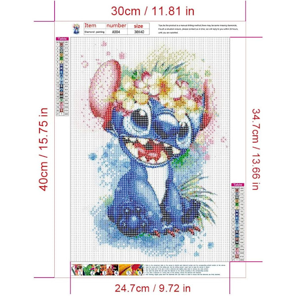 (30x40cm) Timanttimaalaus, 30x40cm Timanttimaalauskuvat DIY 5D Timanttimaalaussarjat. Täysi Diamon