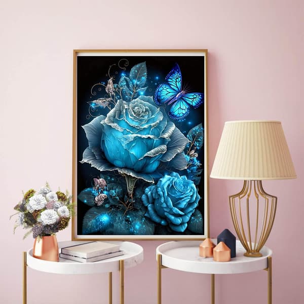 Diamantmaleri kunstsett, tremaleri bilde 30 x 40 cm（B)