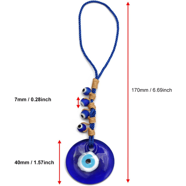 2 stk. Hjemmeindretning Amulet, Onde Øje Vedhæng, Amulet Ornament Hom