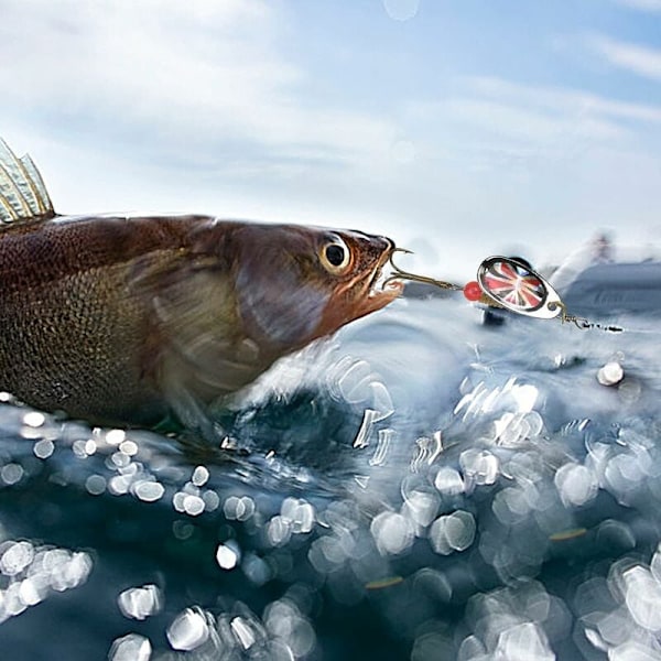 10 stk. fiskeblink, fiskeskeer, kunstig lokkemad, fiskeblink