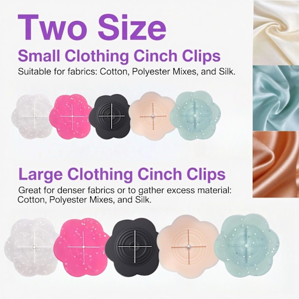 10 stk. Cinch Clips til Dametøj Justerbar Talje Cinch Clip til At Stramme Tøj Usynlig Lukning Cincher Clips til At Ændre Pasform og Stil og