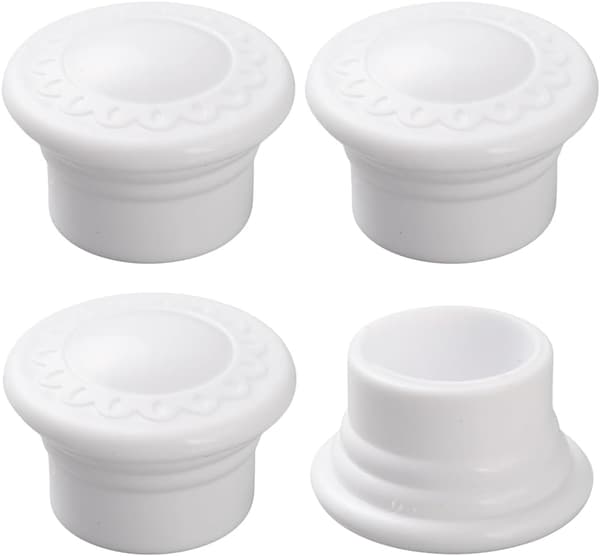 Hvide plast 28 mm søjleformede gardinstangsknopper til dekorative gardinstænger