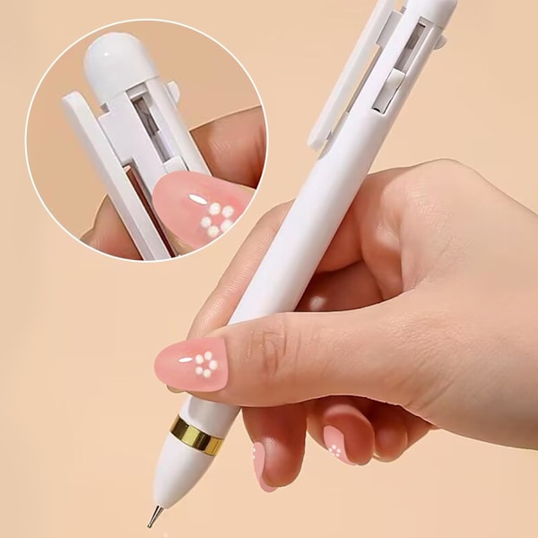 Nail Dotting Pen Nail Art Dotting Verktyg i Kulspetspenna Design Nail Art Kit Nail Art Tip Dot Paint Manikyr Kit Stylus för Akvarellpapper Spårning P