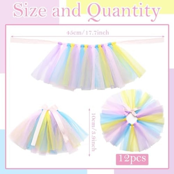 10cm 12 kpl Mini Tutu Pöytähame Viinipullon Peite Tutu Hame Tulle Tutu Pöytähame Deko Tutu Garland Tulle Pöytäkeskus