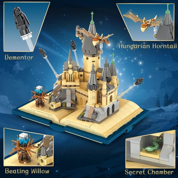 Harry Castle Building Toy, Magic Castle Book Legetøjsbygning Bl