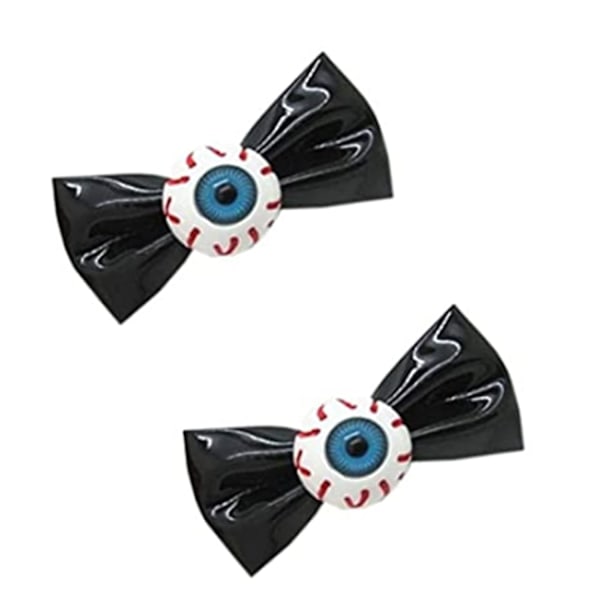 A Pair of Eyeball Hair Clip, Eye Ball Bowknot Hair Barrettes, Eyeball Hair Bow, Bow Eyeball Eyeball Hairpin, Black, Suit