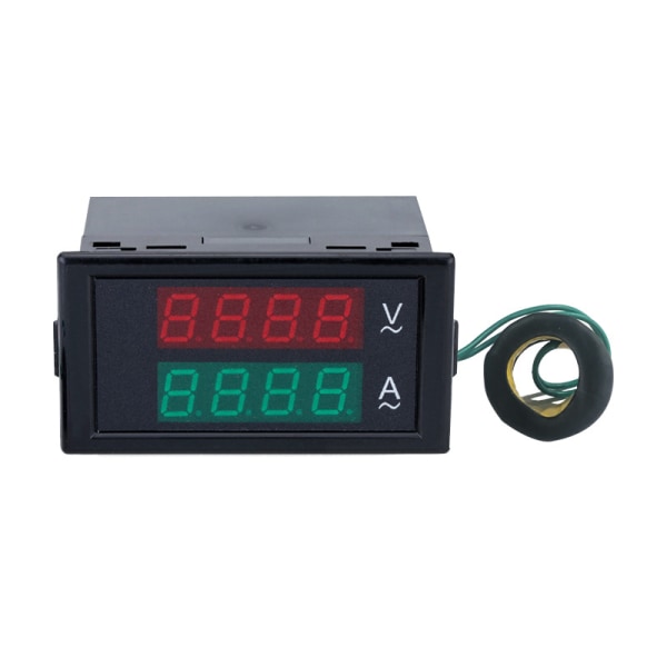 Digital Voltmeter Amperemeter AC 80-300V 0-100A Spænding Strøm Måler