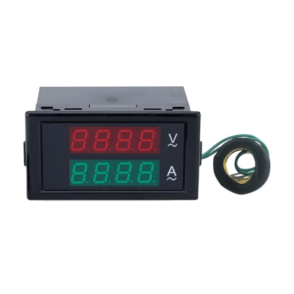 Digital Voltmeter Amperemeter AC 80-300V 0-100A Spänningsströmmätare
