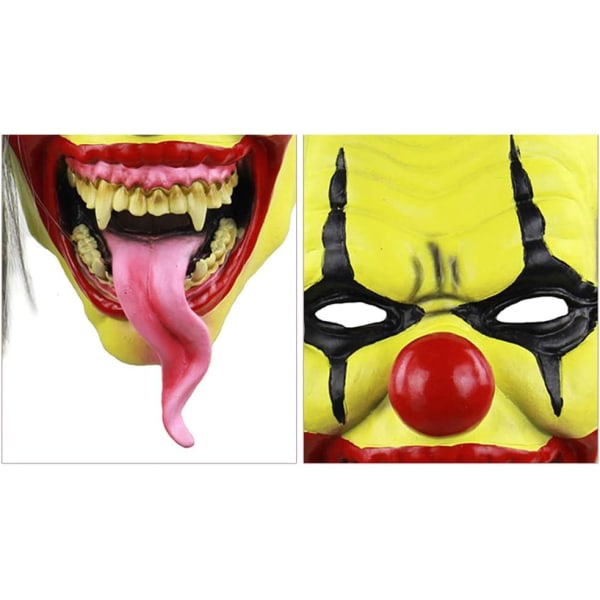 Unisex Halloween Horror Maske Voksen Kostyme Klovn Spøkelse Maske Elastisk Bånd Latex Maske Perfekt for Carn