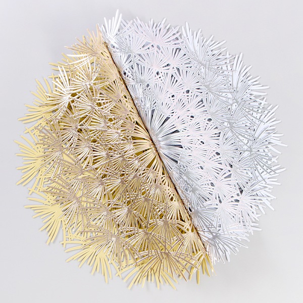 Bronzing bordskåner PVC mælkebøtte bakke rund måtte 38cm（guld）