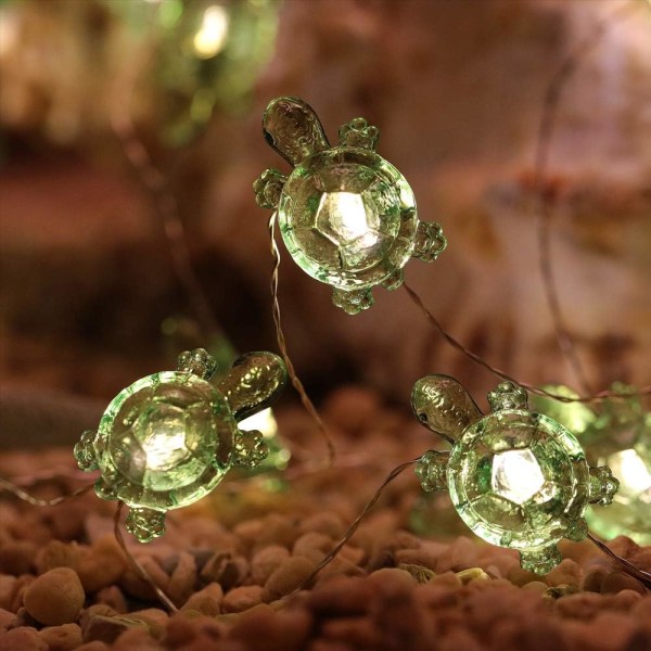 Dekorative Tortoise String Lights 13 Feet 40 LED Vejrbestandig