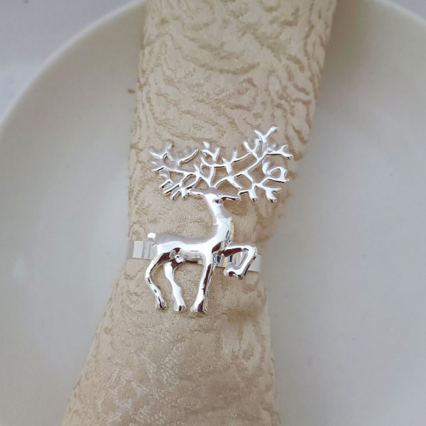 (Rensilver) Julservettringar - 6 st Julservettringhållare i Legering Hushåll