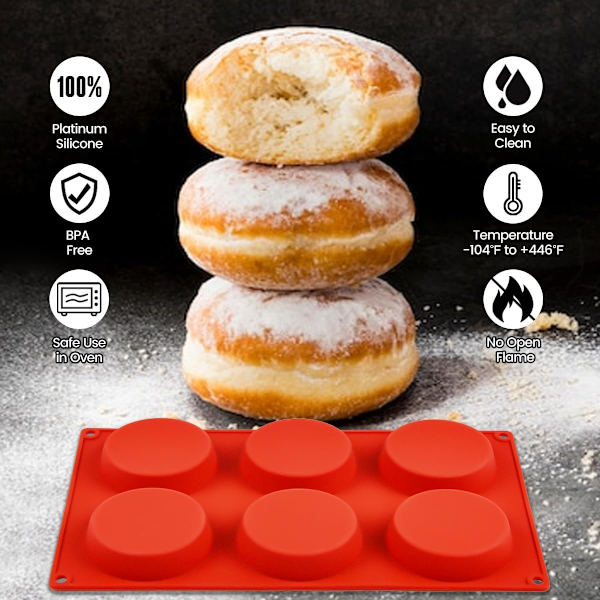 2-pak Muffin Topp-form, Silikon Eggformer for Frokostsandwicher 3 Tommer Rund Eggbakeform for Ovn Engelsk Muffins