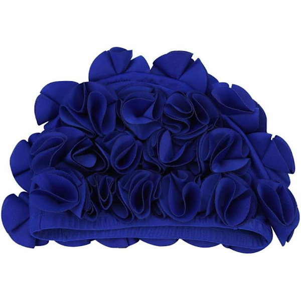 Blomstersvømmehat Badehætte Svømmehat Kvinder Børn Retro Blomster Blomster Mode Elastisk Badehætte Lang