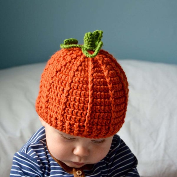 Baby Boys Girls Thanksgiving Christmas Beanie Pumpkin Hat 2 Packs Knitted Beanie Hat Halloween Photo