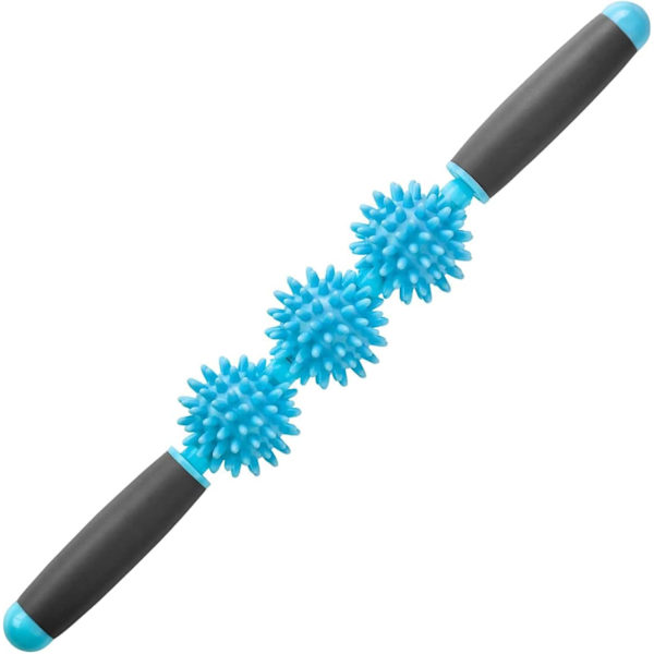 3-bolls fascia muskelrulle - Anti-cellulitmassager, fascia rulle för celluliter och muskler Blue
