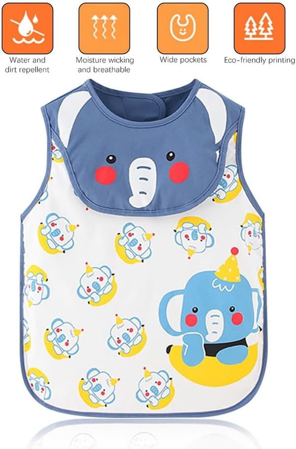 4 stk. Baby-Sutter 6-12-24 Måneder Unisex Ærmeløs Foderforklæde Tegneserie-Sutter