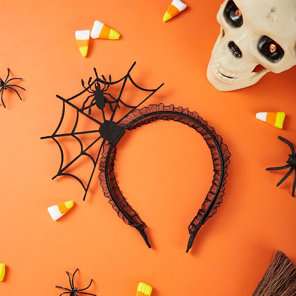 Cosplay Maskerade Edderkopp Hodebånd, Nyhet Edderkoppnett Edderkopp Hodebånd for Barn Voksen Halloween Kostymefest Klesopp