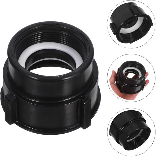 Adapter til et-tons IBC-tønder og ventiler til IBC-beholdere til havevanding, plastikforbindelse med 75 mm til 2-tommer gevind