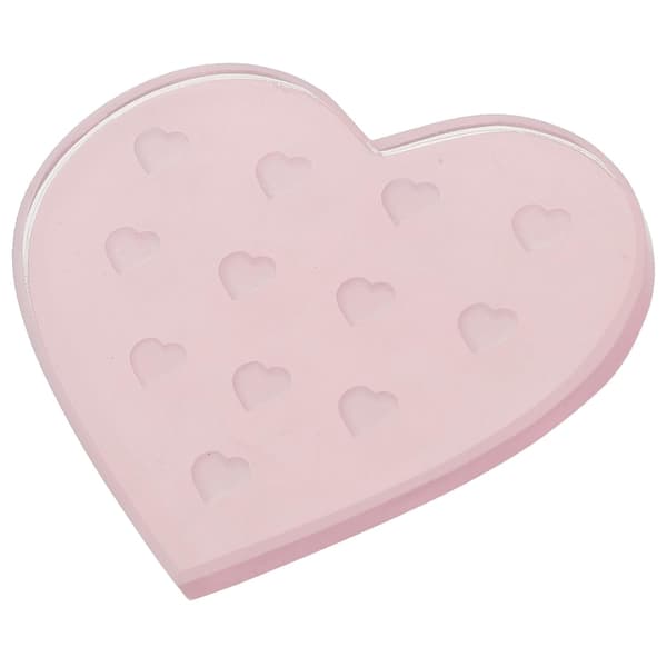 Øjenvippeforlængelsesbakke Vippeholder Pink Glas Øjenvippeplader Hjerteformede afstandsstykker