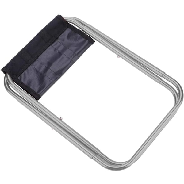Fällbar utomhuspall, hopfällbar pall i aluminiumlegering, miniportabel hopfällbar pall, ultralätt, med förvaringsväska, för fiske, camping, utomhusgrillning