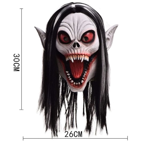 Zombie Vampyr Maske Dæmon Dræber Uhyggelig Gå Monster Horror Halloween Fest Kostume Tilbehør
