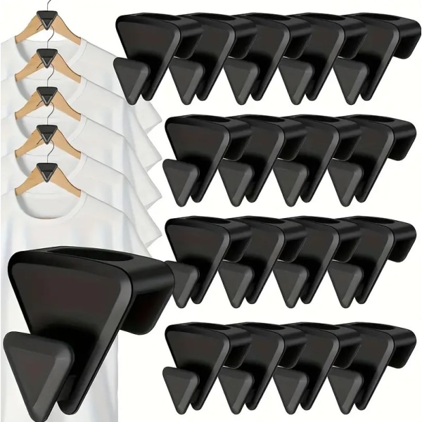 Svarta 18 st Ruby Space Triangles, Ultra- Premium Hanger Krokar Tri
