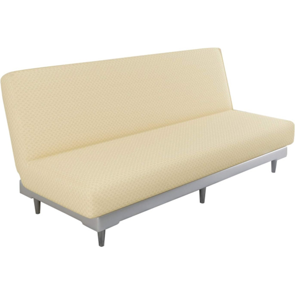 Lyse Beige Stretch Sofaovertræk 3 Personers Armløs Sofaovertræk, Adj