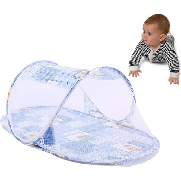 Foldbar Baby Myggnett, Bærbar Foldbar Myggnett, Myggnetttelt Seng for Barn, Bærbar Baby Reise Seng Mos