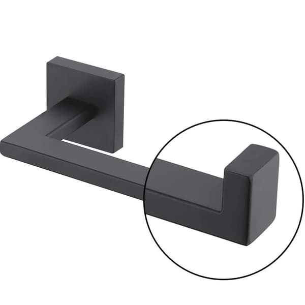 Sort Toiletpapirholder, Kvadrat, 19cm * 11cm * 6.5cm, Rustfrit Stål