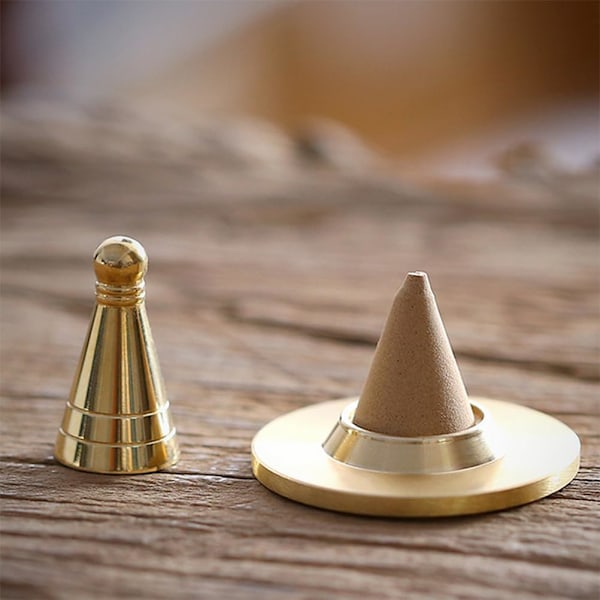 1,9x3,3cm 8 stk. Røgelseskegleform Messing Røgelsespresse Røgelseskegle DIY Forme Røgelsesformningsforme Messing Røgelsesfremstillingsværktøj Guld DIY Tårnrøgelse
