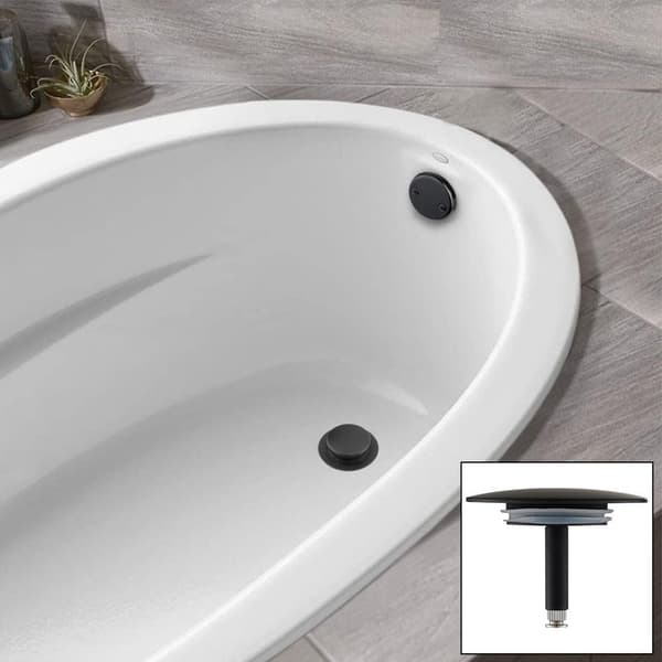 Badekarplugg, Badekarstopper, 70 mm, Avløpsplugg for baderomsvask, Pop-up erstatningsplugg for ethvert standard badekar