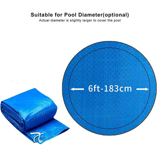 Rund poolskydd, utomhusskydd Ø183 m,