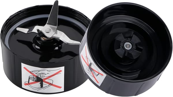 2-pak Krydsblad Blender Reservedele Passer til Magic Bullet 250w Blendere Model MB1001 Serie, Sort