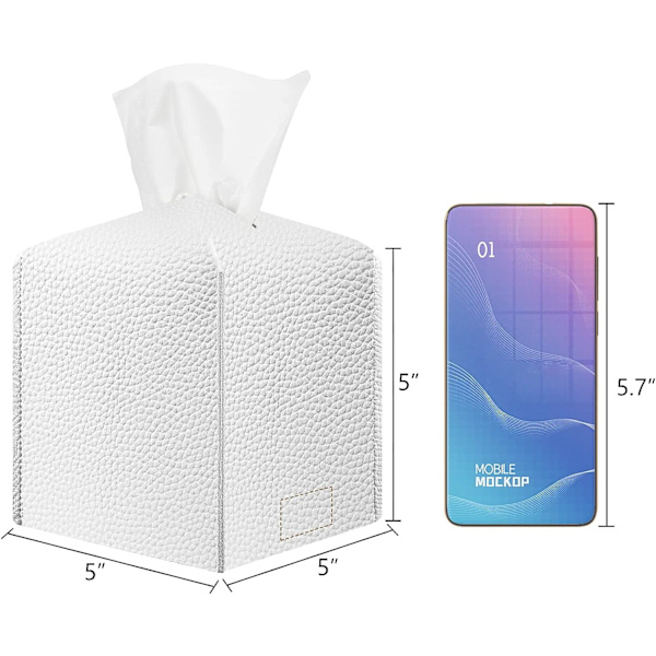 2-pack läderfodral för pappersnäsdukar, modern P