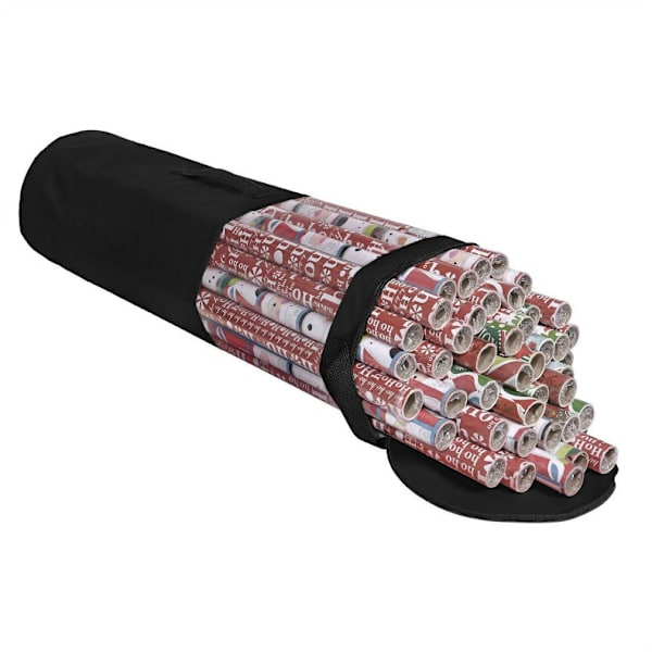 Oppbevaringspose for gavepapir - Svart - Oppbevar opptil 24 x 4