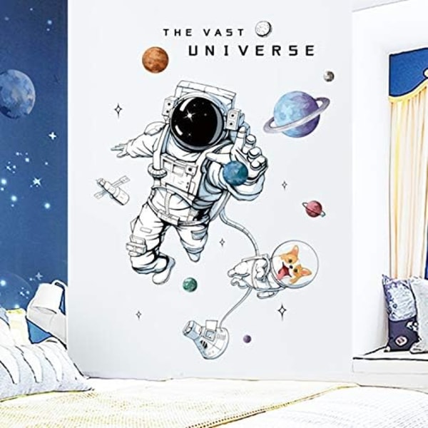 Irrotettava Suuri Astronautti Universumi Avaruus Planeetta Tähti Avaruusaluksen Seinätarra Suuri, Irrotettava Seinätarra Koriste