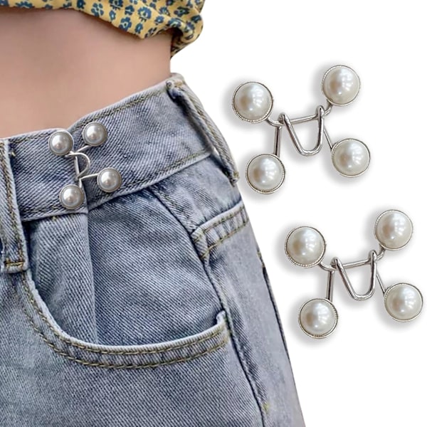 Jean Button Pins, Adjustable Jean Button, Detachable Jean Button Pin, No Sewing Required, Perfect Fit Instant Jean Butto