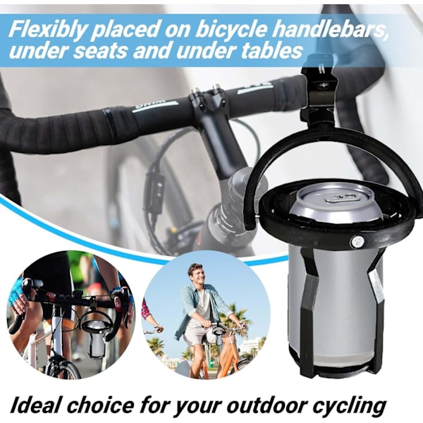 10,8x10,7x9,2cm Cykel Vattenflaskhållare Gyroskopisk Mugghållare Cykel Flaskhållare Cykel Vattenflaskhållare Barnvagn Mugghållare 360° Roterande Mugg
