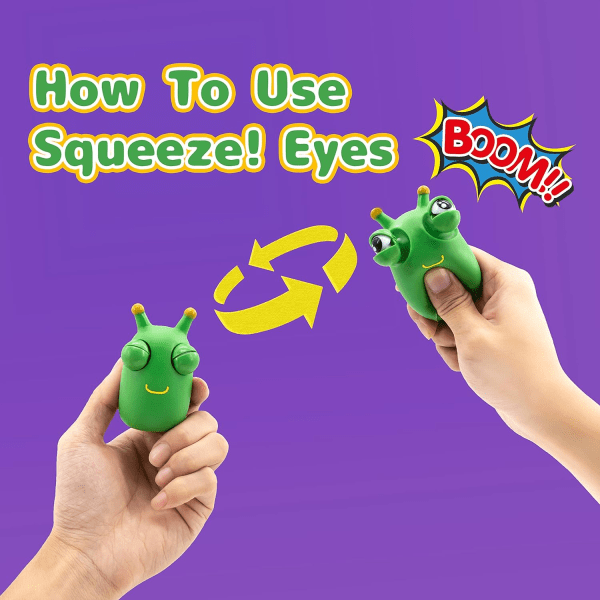 7.5x5cm, Green Bug Toys Popping Out Eyes Squeeze Fun Children's S