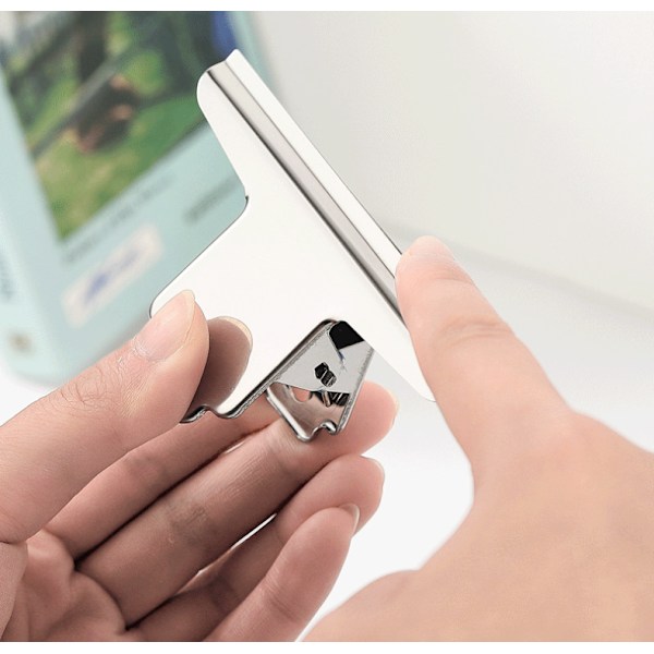 20 st Bull Hinge Clips Silver Metallklämmor 15cm
